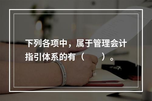 下列各项中，属于管理会计指引体系的有（　　）。