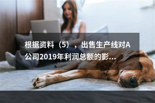 根据资料（5），出售生产线对A公司2019年利润总额的影响金