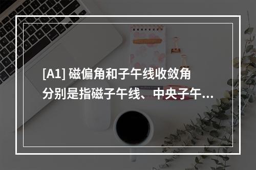 [A1] 磁偏角和子午线收敛角分别是指磁子午线、中央子午线