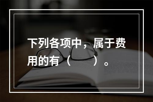 下列各项中，属于费用的有（　　）。