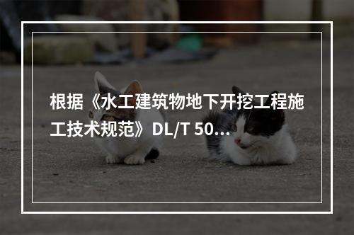 根据《水工建筑物地下开挖工程施工技术规范》DL/T 5099