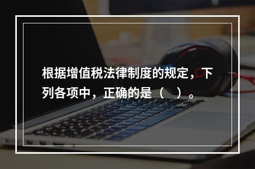 根据增值税法律制度的规定，下列各项中，正确的是（　）。