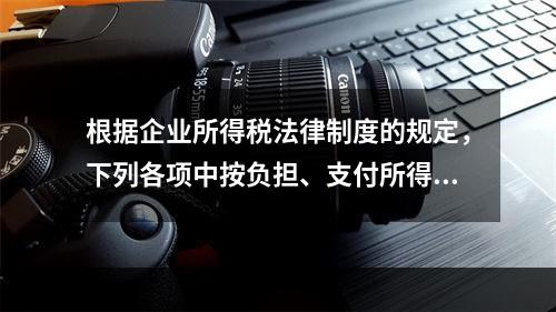 根据企业所得税法律制度的规定，下列各项中按负担、支付所得的企