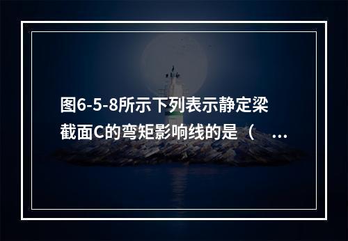 图6-5-8所示下列表示静定梁截面C的弯矩影响线的是（　　