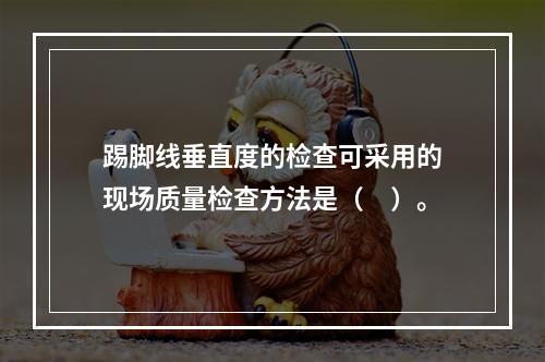 踢脚线垂直度的检查可采用的现场质量检查方法是（　）。