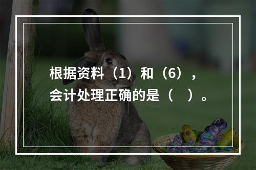 根据资料（1）和（6），会计处理正确的是（　）。