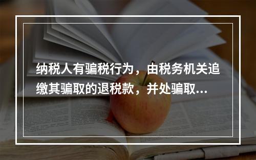 纳税人有骗税行为，由税务机关追缴其骗取的退税款，并处骗取税款