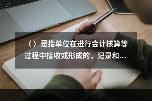 （ ）是指单位在进行会计核算等过程中接收或形成的，记录和反映