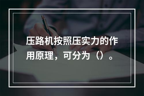 压路机按照压实力的作用原理，可分为（）。