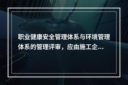 职业健康安全管理体系与环境管理体系的管理评审，应由施工企业的