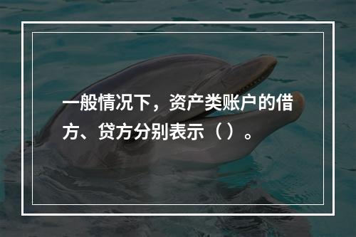 一般情况下，资产类账户的借方、贷方分别表示（ ）。