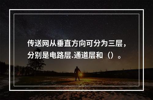 传送网从垂直方向可分为三层，分别是电路层.通道层和（）。