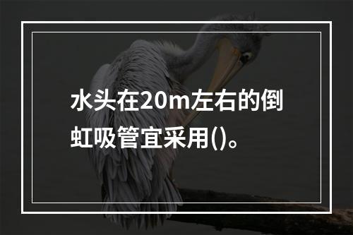 水头在20m左右的倒虹吸管宜采用()。