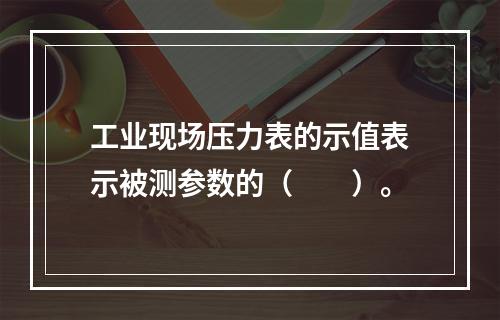 工业现场压力表的示值表示被测参数的（　　）。