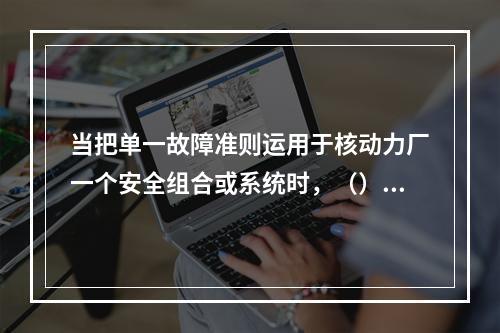 当把单一故障准则运用于核动力厂一个安全组合或系统时，（）必须