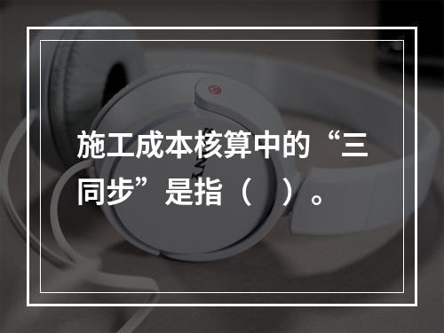 施工成本核算中的“三同步”是指（　）。