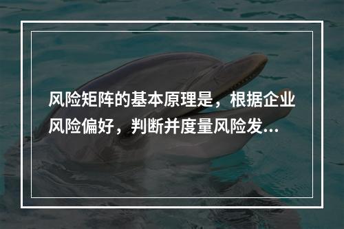 风险矩阵的基本原理是，根据企业风险偏好，判断并度量风险发生的