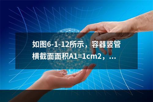 如图6-1-12所示，容器竖管横截面面积A1=1cm2，底