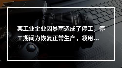 某工业企业因暴雨造成了停工，停工期间为恢复正常生产，领用原材