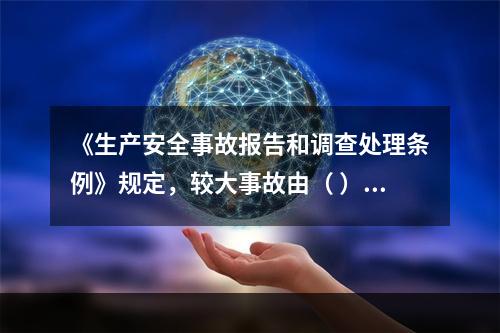 《生产安全事故报告和调查处理条例》规定，较大事故由（ ）。