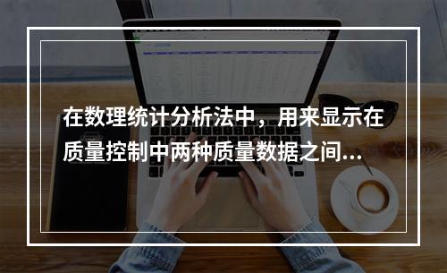 在数理统计分析法中，用来显示在质量控制中两种质量数据之间关系