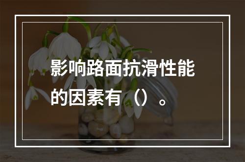 影响路面抗滑性能的因素有（）。