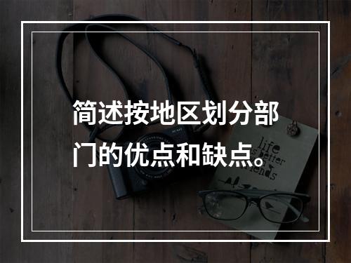 简述按地区划分部门的优点和缺点。