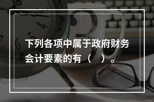 下列各项中属于政府财务会计要素的有（　）。