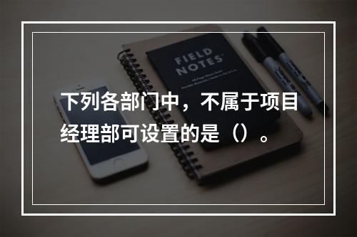 下列各部门中，不属于项目经理部可设置的是（）。