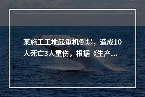 某施工工地起重机倒塌，造成10人死亡3人重伤，根据《生产安全