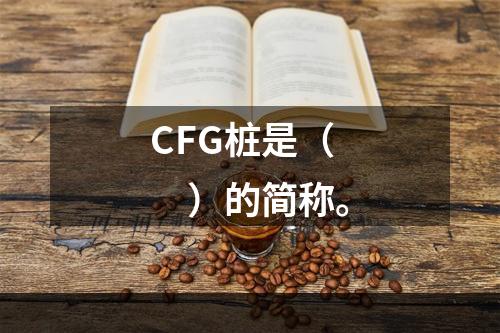 CFG桩是（　）的简称。