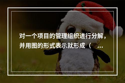 对一个项目的管理组织进行分解，并用图的形式表示就形成（　）。