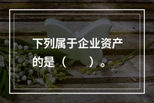 下列属于企业资产的是（　　）。