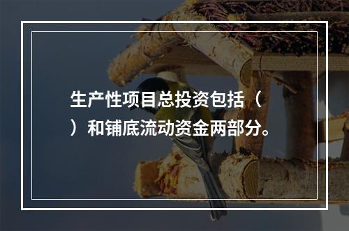 生产性项目总投资包括（　　）和铺底流动资金两部分。