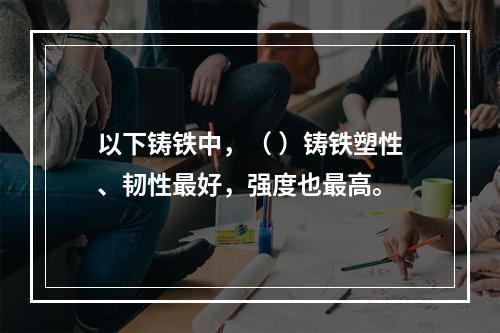 以下铸铁中，（ ）铸铁塑性、韧性最好，强度也最高。