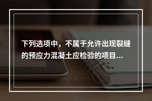 下列选项中，不属于允许出现裂缝的预应力混凝土应检验的项目是（