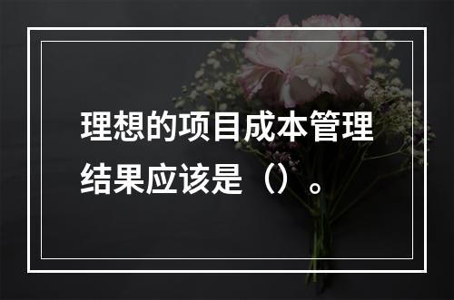 理想的项目成本管理结果应该是（）。