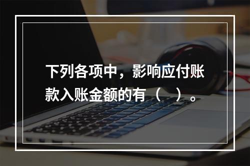 下列各项中，影响应付账款入账金额的有（　）。