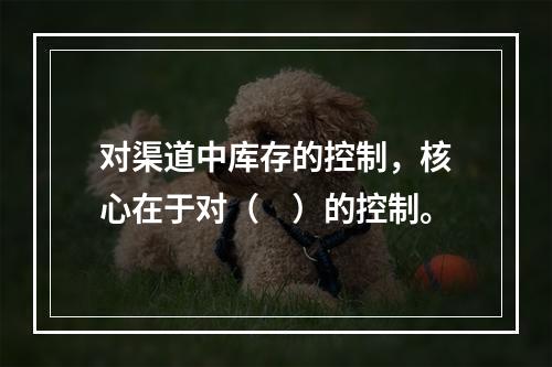 对渠道中库存的控制，核心在于对（　）的控制。