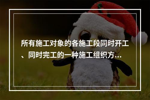 所有施工对象的各施工段同时开工、同时完工的一种施工组织方式是