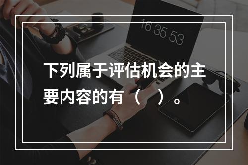 下列属于评估机会的主要内容的有（　）。