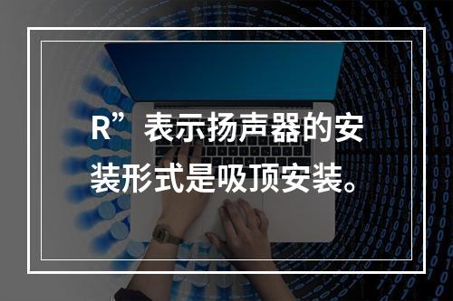 R”表示扬声器的安装形式是吸顶安装。