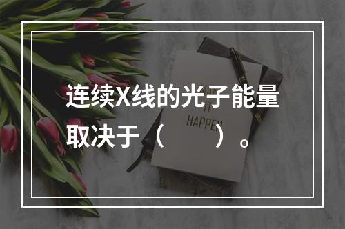 连续X线的光子能量取决于（　　）。