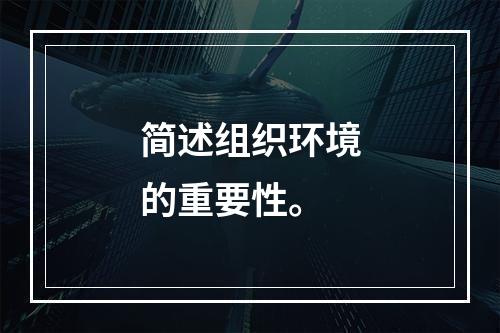 简述组织环境的重要性。