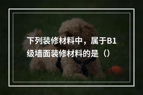 下列装修材料中，属于B1级墙面装修材料的是（）