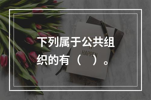 下列属于公共组织的有（　）。