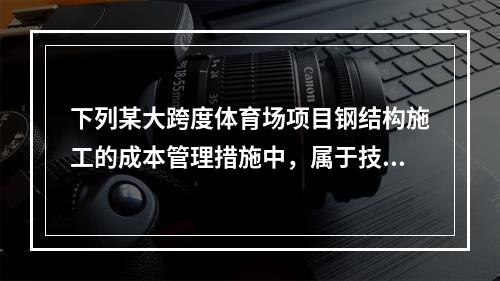 下列某大跨度体育场项目钢结构施工的成本管理措施中，属于技术措