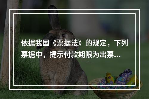 依据我国《票据法》的规定，下列票据中，提示付款期限为出票日起