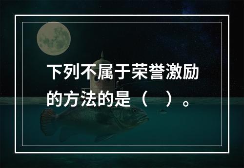 下列不属于荣誉激励的方法的是（　）。