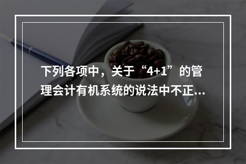 下列各项中，关于“4+1”的管理会计有机系统的说法中不正确的